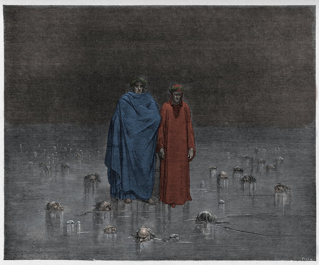 Inferno, Canto 32 Los traidores congelados en el hielo de Cocytus